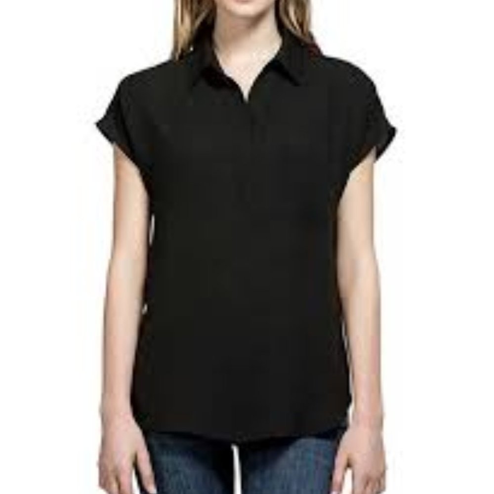Pleione Sleeveless Button Down Henley Blouse NWT